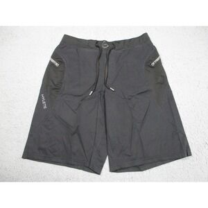 HYLETE Shorts Mens Medium Gray Athletic Training Drawstring Zip Pocket 10 Inseam